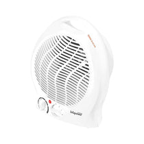 Electric Fan Heater Upright Heater With 2 Heat Settings In White