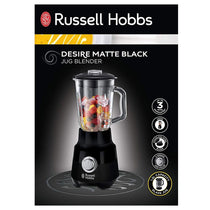 Russell Hobbs Desire Jug Blender Smoothie Maker And Soup Liquidiser 650 W 1.5 Liters - Matt Black
