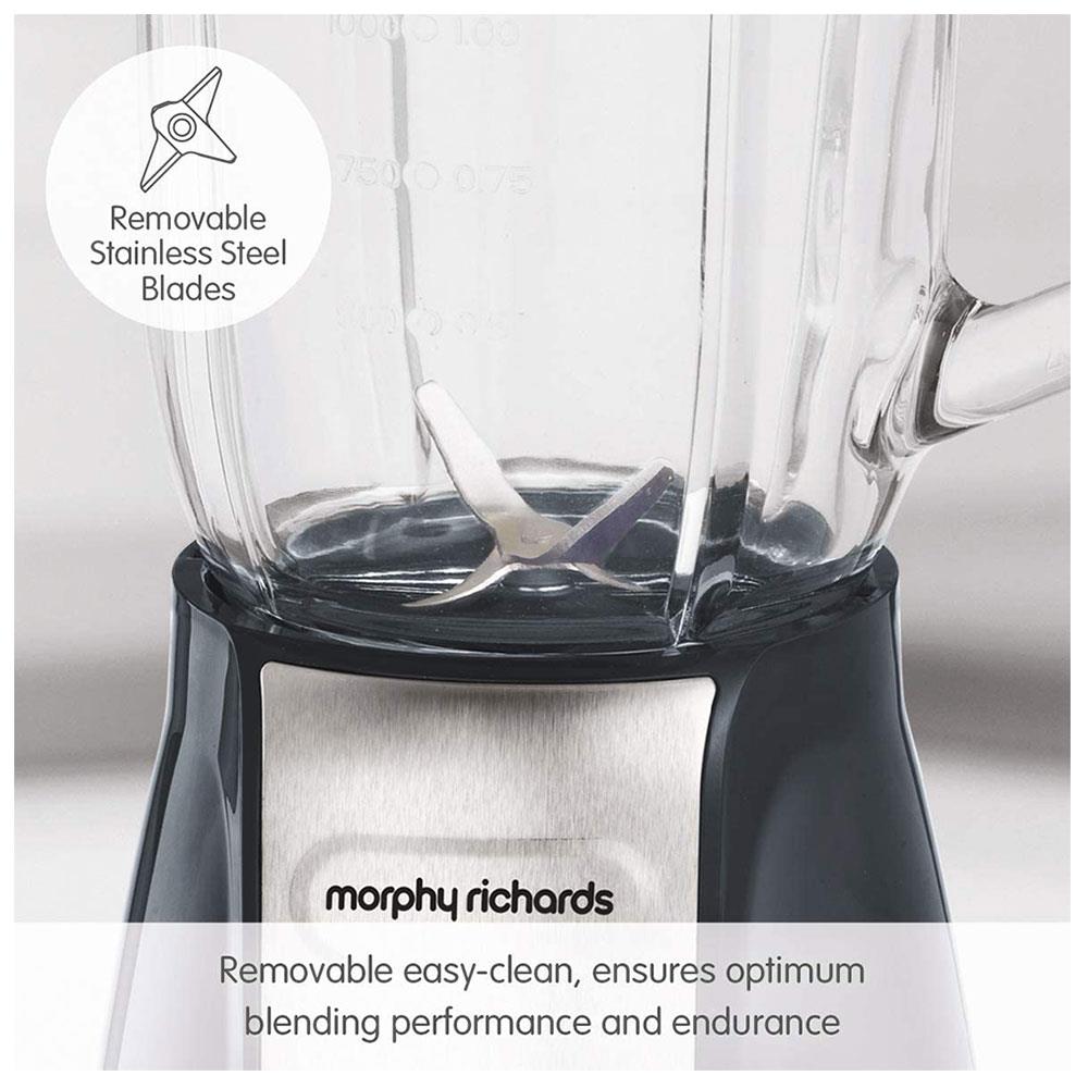 Morphy Richards Total Control Table Jug Blender Plastic 600 W 1.5 Liters - Grey