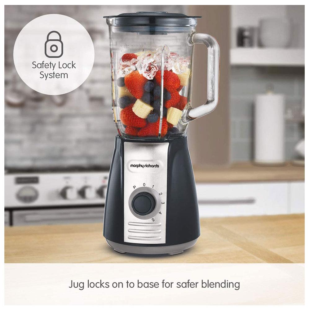 Morphy Richards Total Control Table Jug Blender Plastic 600 W 1.5 Liters - Grey