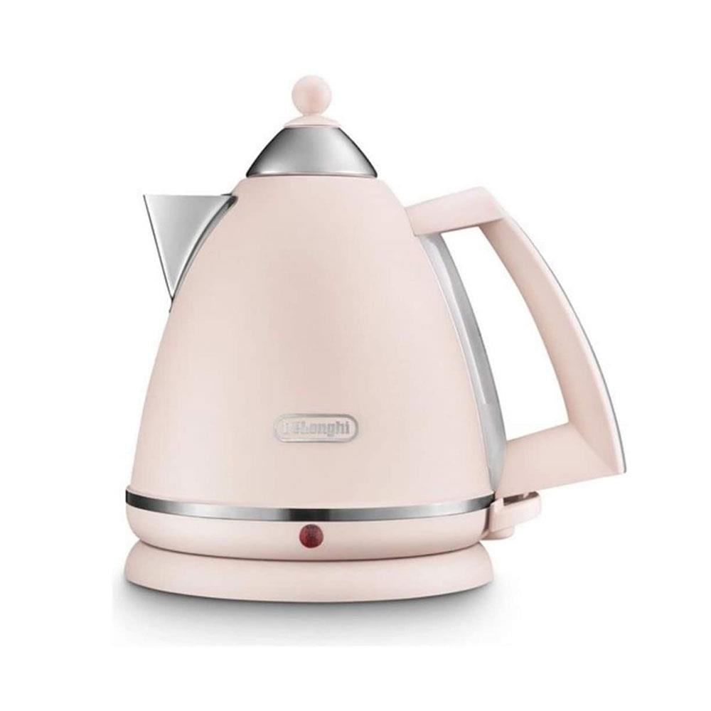Delonghi Argento Flora Electric Jug Kettle Stainless Steel 3000 W 1.7 Liter - Pink Main image