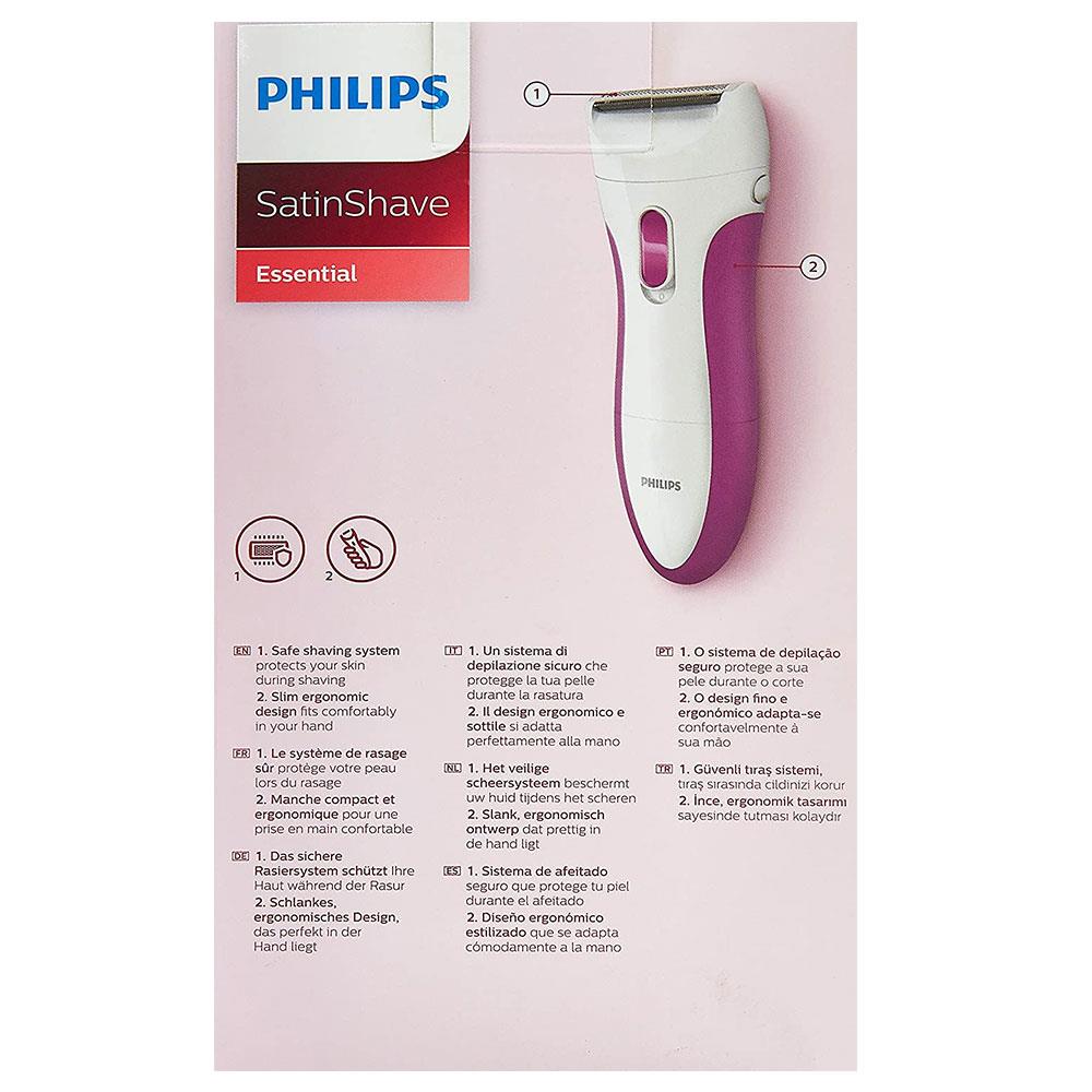 Philips SatinShave Essential Lady Shaver Wet & Dry Cordless Pink