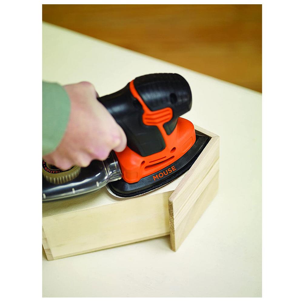 Black & Decker Next Generation Mouse Sander With Kit Box and 9-Accessories, 120 W