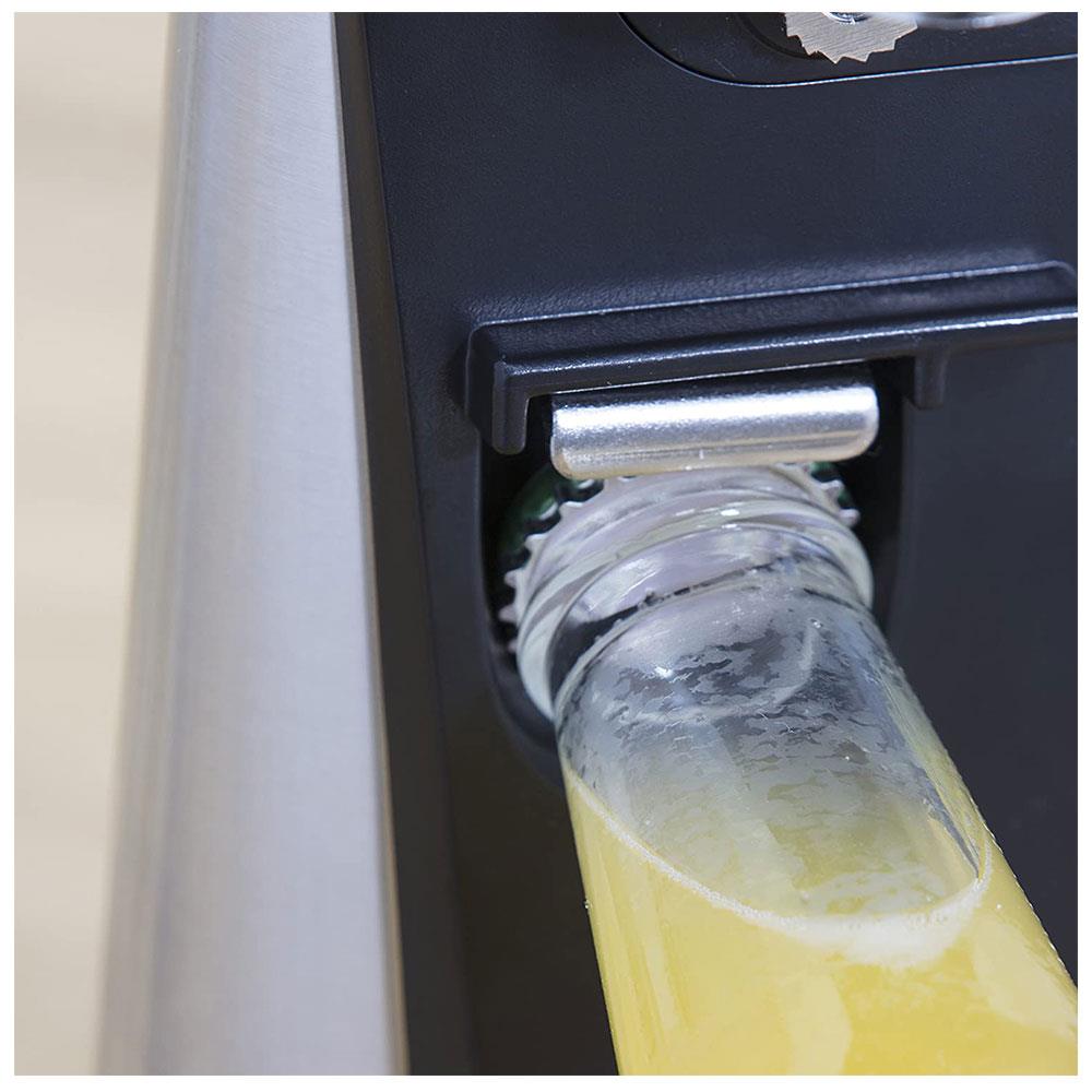 Swan 3 In 1 Electric Can Opener With Knife Sharpener And Bottle Opener 60 W - Black/Silver