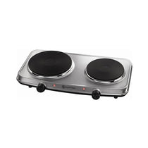 Russell Hobbs 2 Plate Mini Hot Plate Hob Stainless Steel 1500 W  - Silver