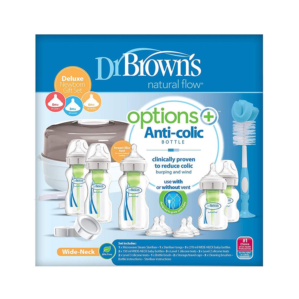 Dr. Brown Options + Anti-Colic Baby Bottles Newborn Gift Set