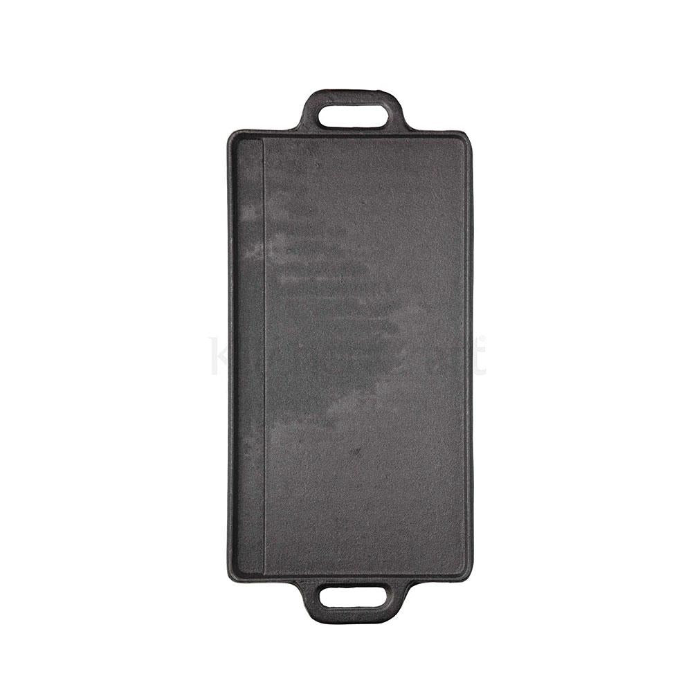 KitchenCraft Deluxe Cast Iron Griddle Plate With Non Stick Finish And Handles Induction Safe 45 x 23 cm - Black Secondary image