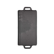 KitchenCraft Deluxe Cast Iron Griddle Plate With Non Stick Finish And Handles Induction Safe 45 x 23 cm - Black