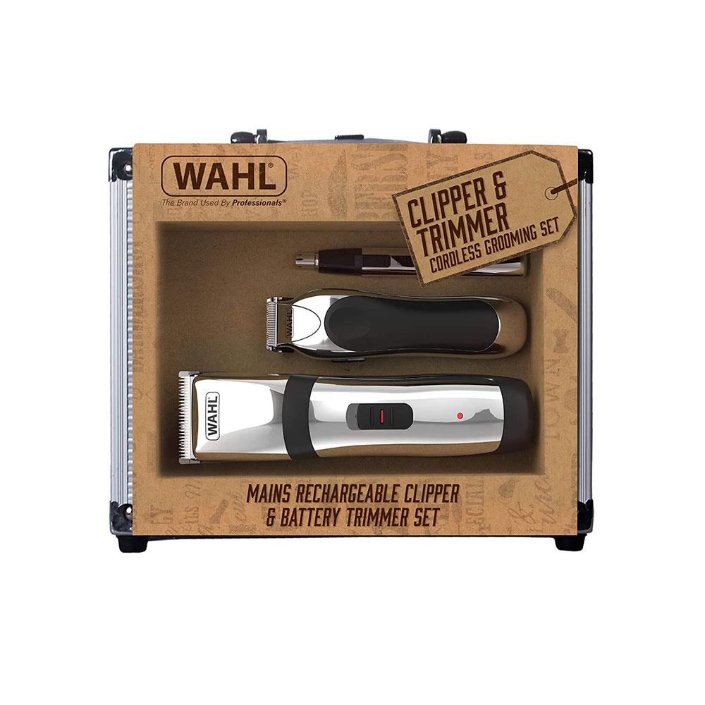 Wahl Rechargeable Hair Clipper Beard Grooming Set Nose & Ear Trimmer Gift Set