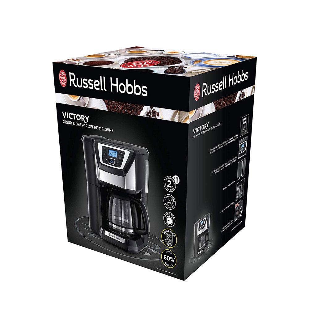 Russell Hobbs Chester Grind And Brew Coffee Maker 1025W 1.5 Litre - Black