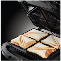 Russell Hobbs 4 Portion Deep Fill Non Stick Toastie Maker Black & Silver