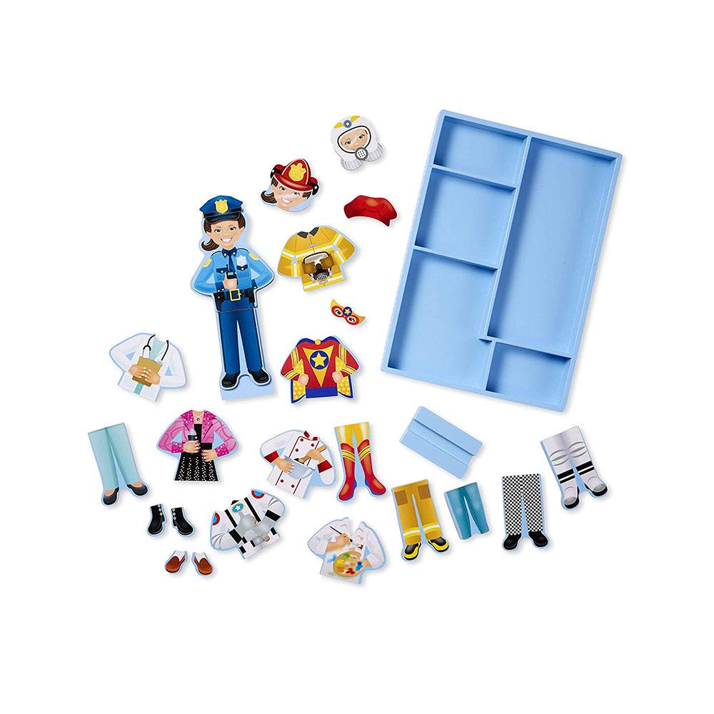 Melissa & Doug Julia Magnetic Dress-Up Set Includes 8 Outfits With 24 Magnetic Clothing Pieces - Multicolour