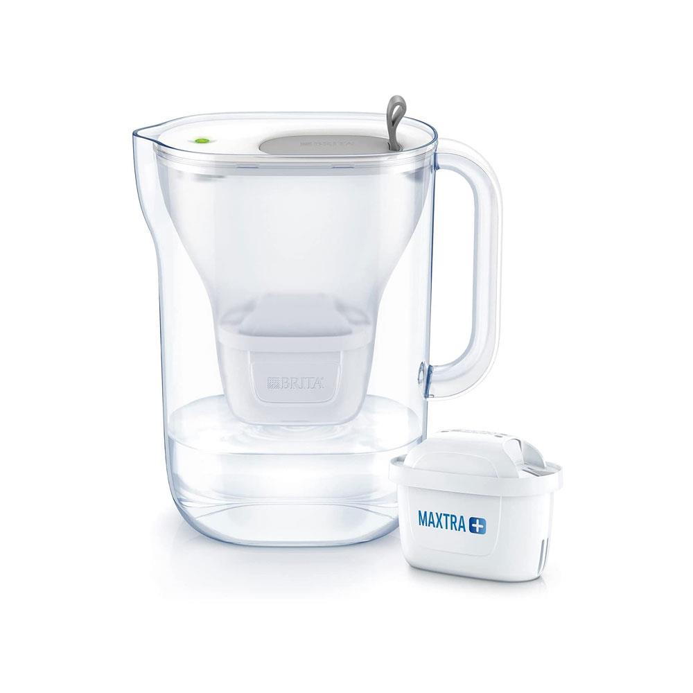 Brita Style Water Filter Jug With MAXTRA+ Filter Cartridges Plastic 2.4 Litres - White Soft Grey Main image