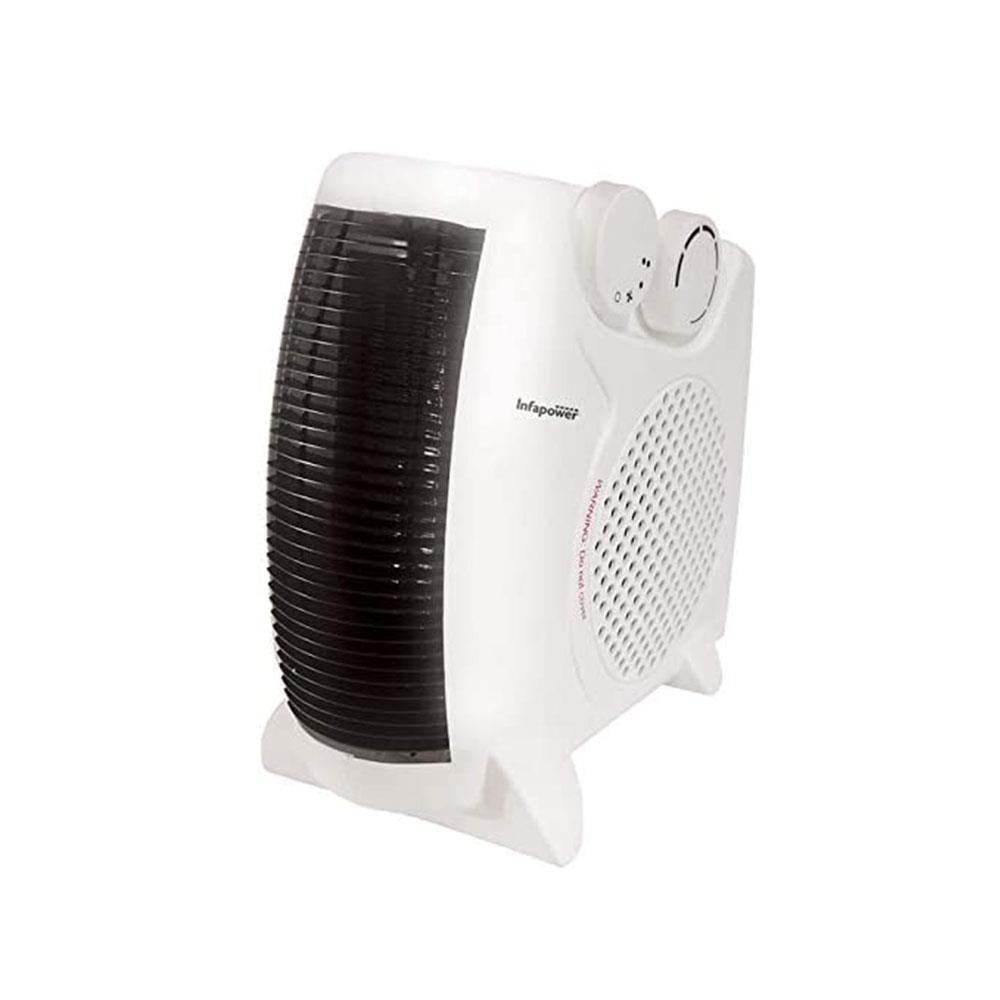 Electric Fan Heater Dual Position Turbo Fan Heater 2000W 2 Heat Settings - White Main image