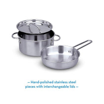 Melissa & Doug Let’s Play House! Stainless Steel Pots & Pans Play Set for Kids