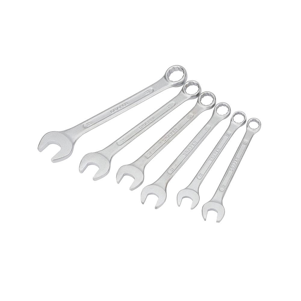 Draper Redline Metric Combination Spanner 10mm - 17mm Chrome Vanadium Steel 6 Piece Set Main image