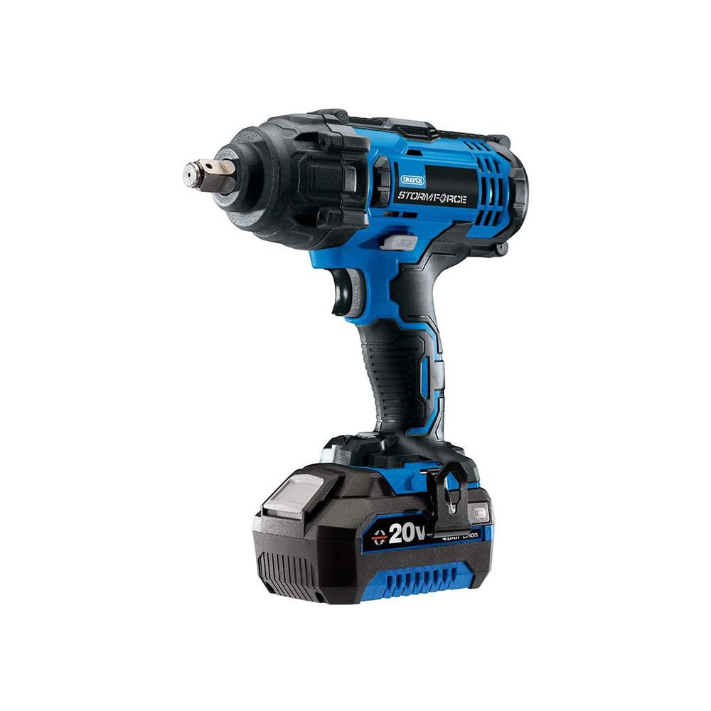 Draper Storm Force 20 V Mid-Torque Impact Wrench 1/2 Inch 400Nm with 1 X 4Ah Battery And Charger Main image