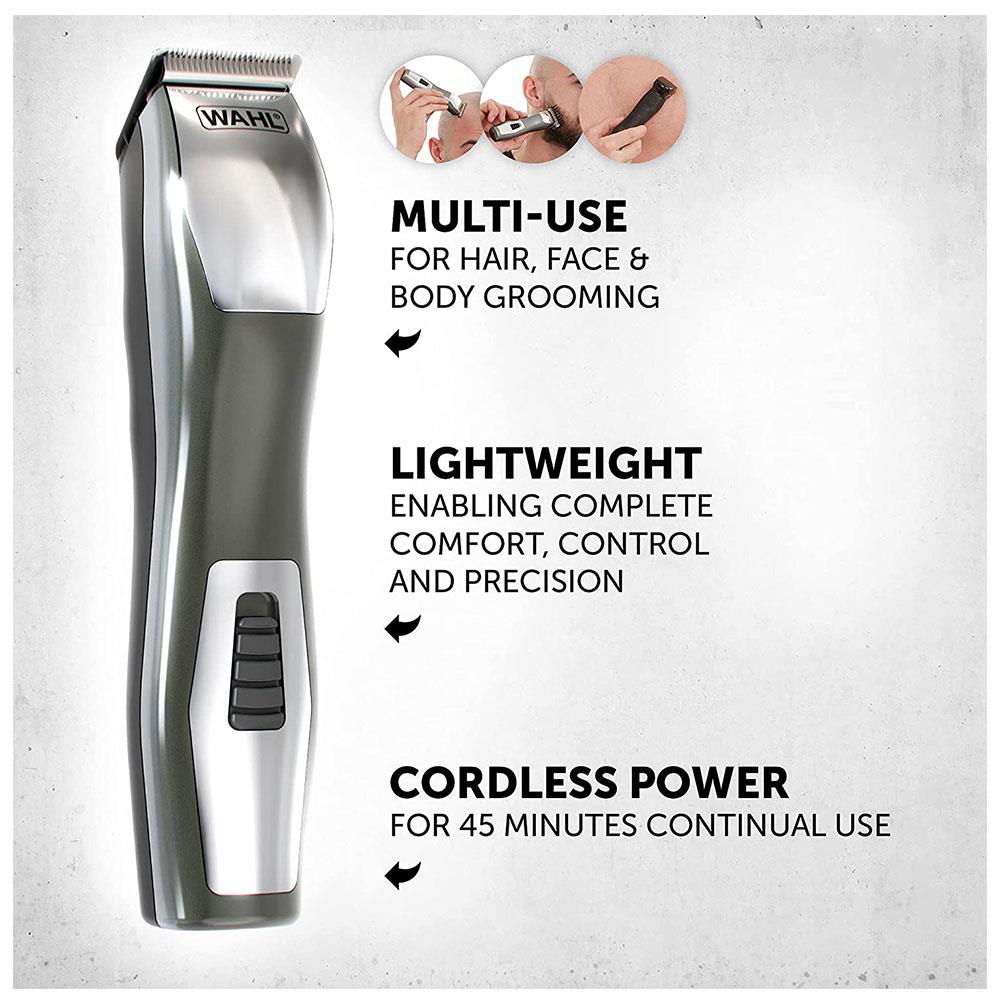 Wahl 9855-2417 Chromium 11-in-1 Rechargeable Multi Groomer Trimmer Shaver Kit