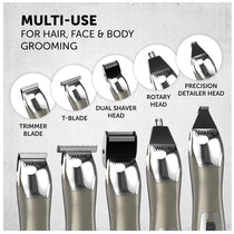 Wahl 9855-2417 Chromium 11-in-1 Rechargeable Multi Groomer Trimmer Shaver Kit