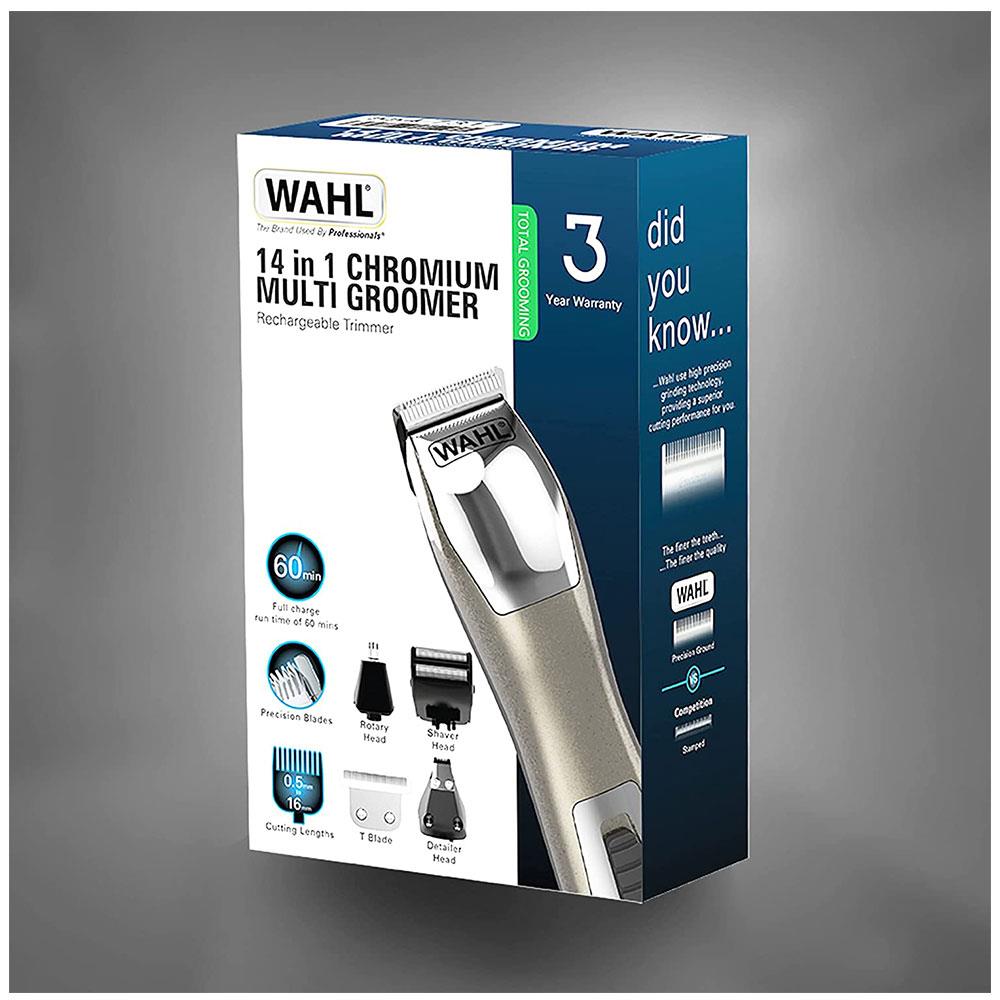 Wahl 9855-2417 Chromium 11-in-1 Rechargeable Multi Groomer Trimmer Shaver Kit