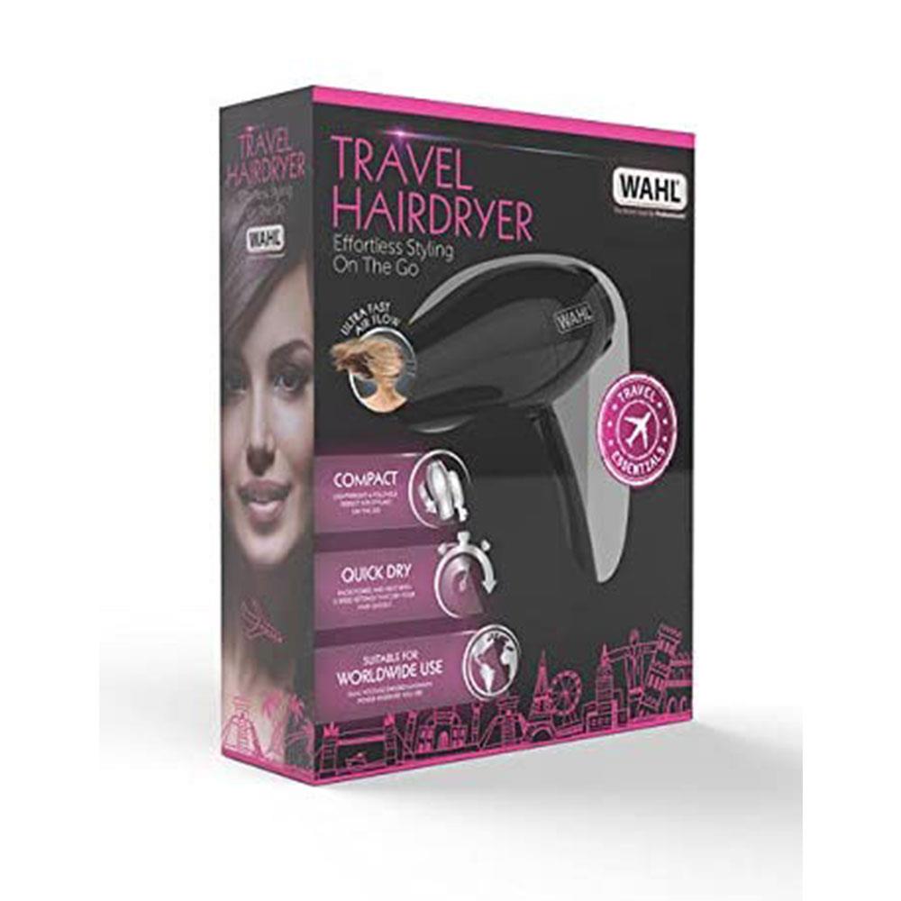 Wahl Travel Hairdryer 1000W Compact Folding Hair Dryer