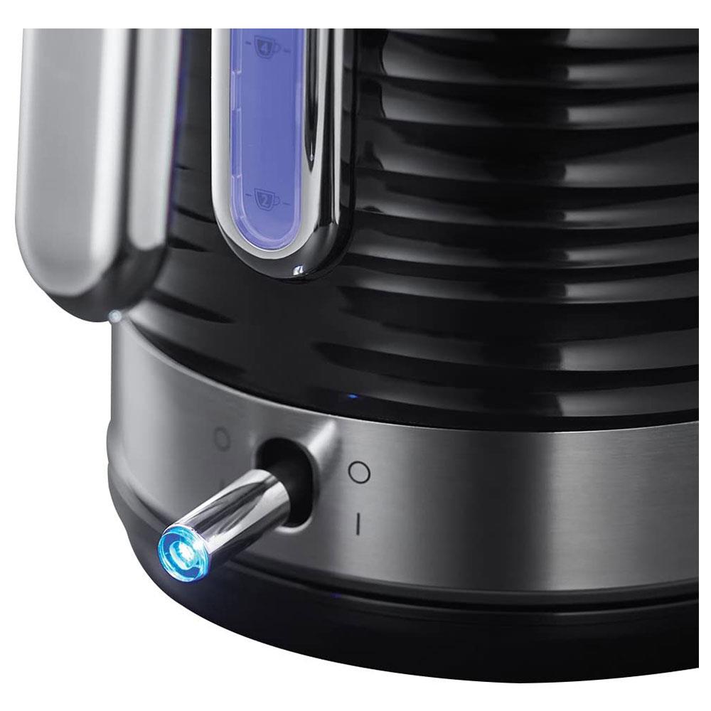 Russell Hobbs Inspire Electric Kettle 3000 W 1.7 Litre - Black With Chrome Accents