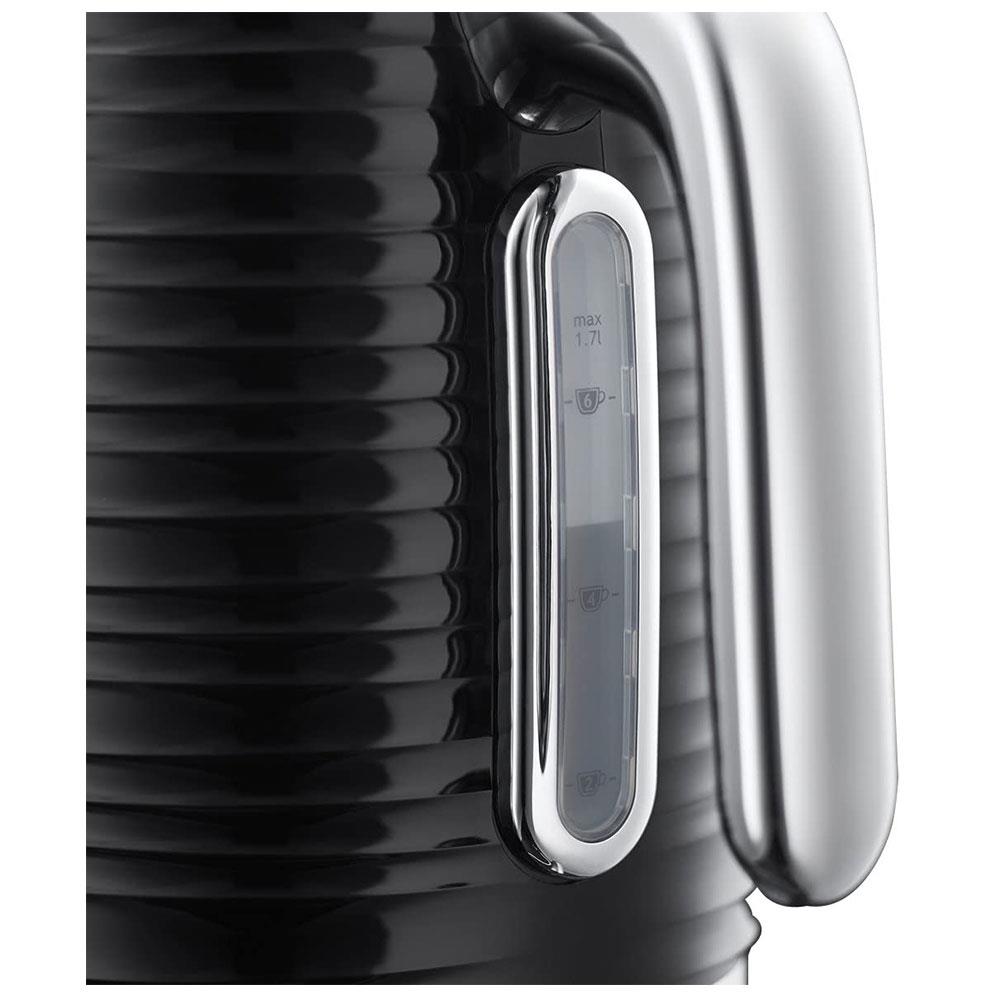 Russell Hobbs Inspire Electric Kettle 3000 W 1.7 Litre - Black With Chrome Accents