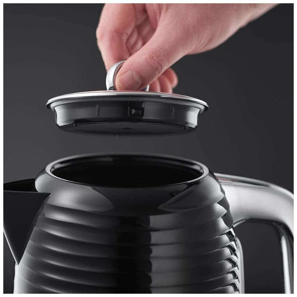Russell Hobbs Inspire Electric Kettle 3000 W 1.7 Litre - Black With Chrome Accents