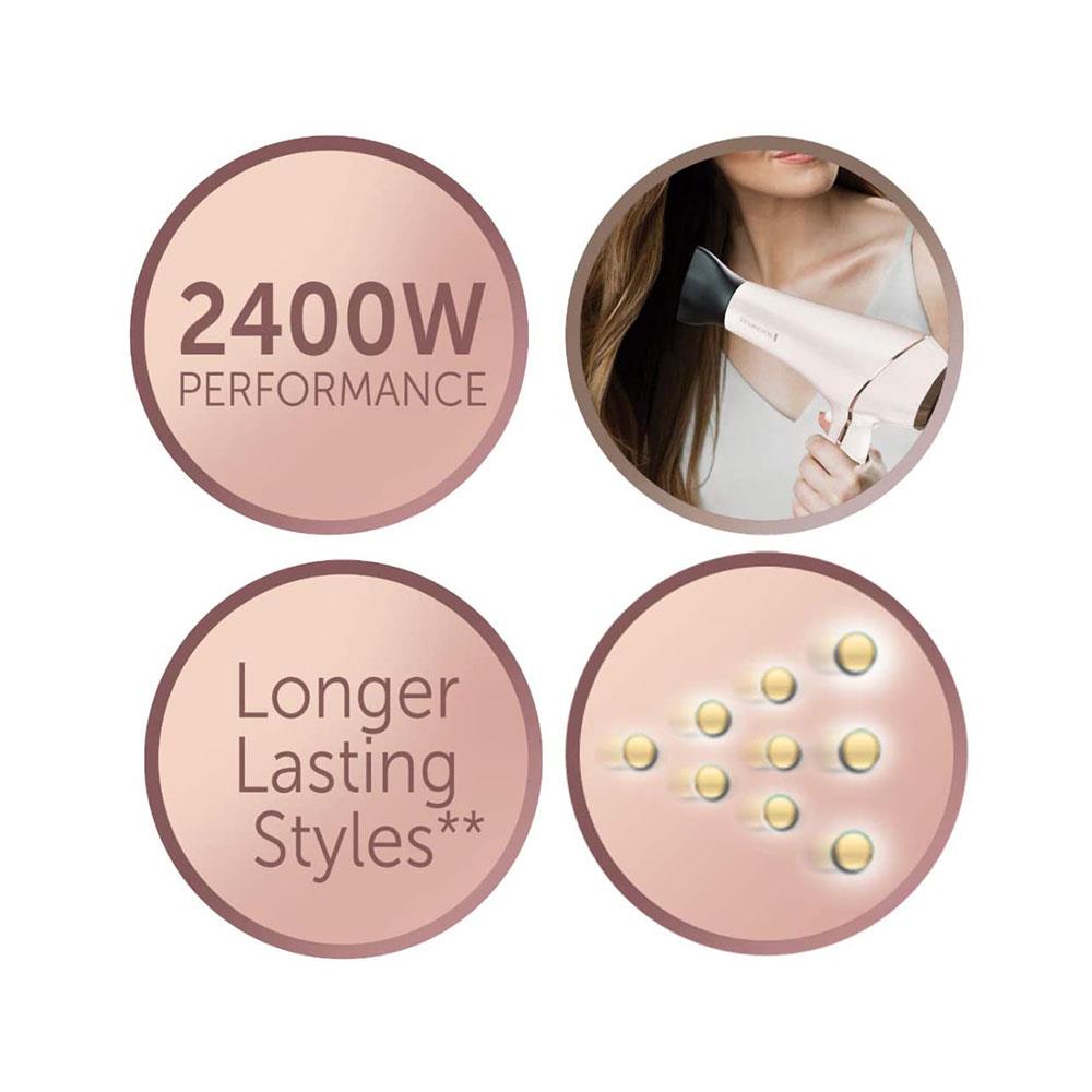 Remington Proluxe Ionic Hair Dryer With Diffuser Frizz Free 2400 W - Rose Gold