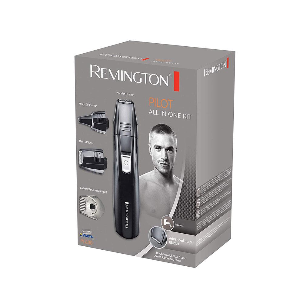 Remington Personal Groomer Hair Trimmer Battery Operated 4in1 Facial Hair Grooming Kit with Steel Self Sharpening Blades