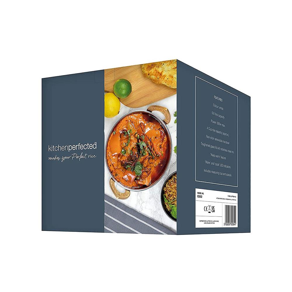 Lloytron Rice Cooker Kitchen Perfected Automatic Non Stick 350W 0.8 Litre Compact Cooker