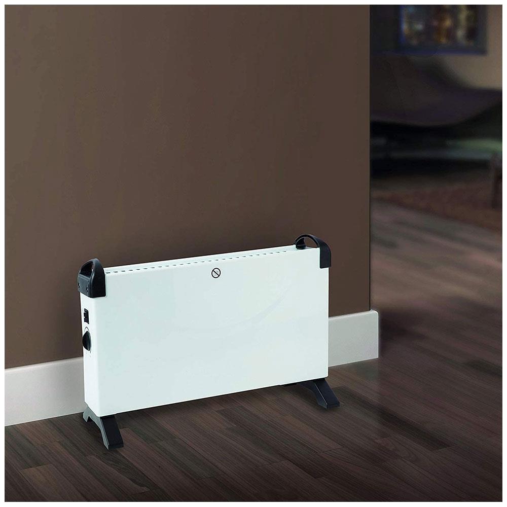 Warmlite Convection Heater with Adjustable Thermostat 3 Heat Settings 2000 W - White