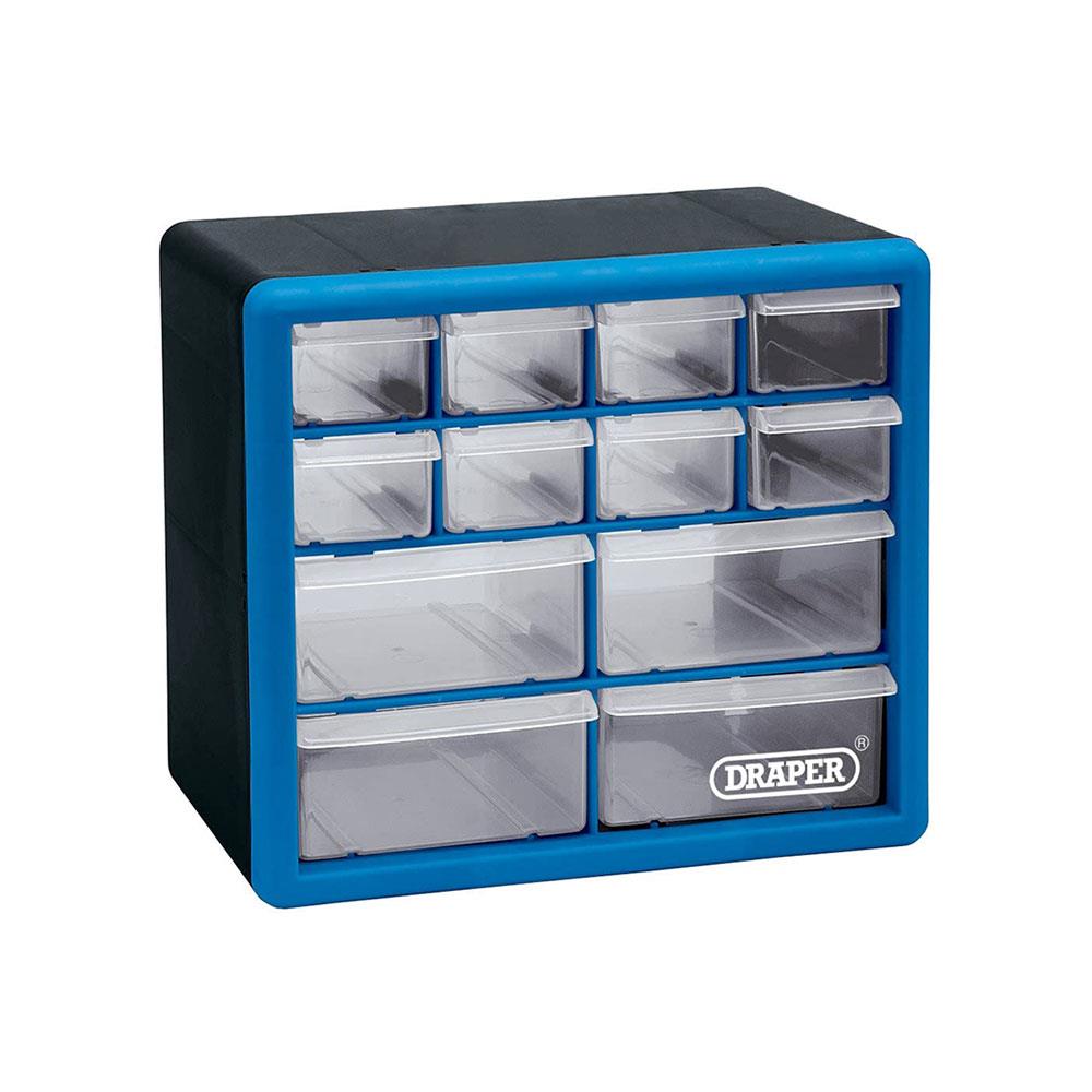 Draper 12 Drawer Organizer Plastic Rectangular - Blue