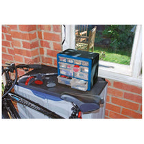 Draper 12 Drawer Organizer Plastic Rectangular - Blue