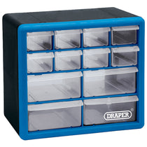 Draper 12 Drawer Organizer Plastic Rectangular - Blue