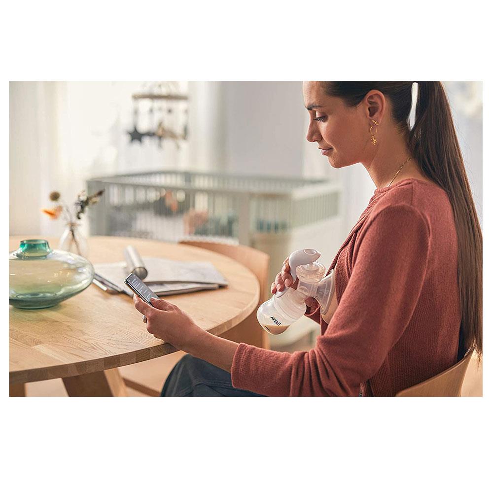Philips Avent Manual Breast Pump And 120ml Bottle With 0m+ Nipple Kit - White