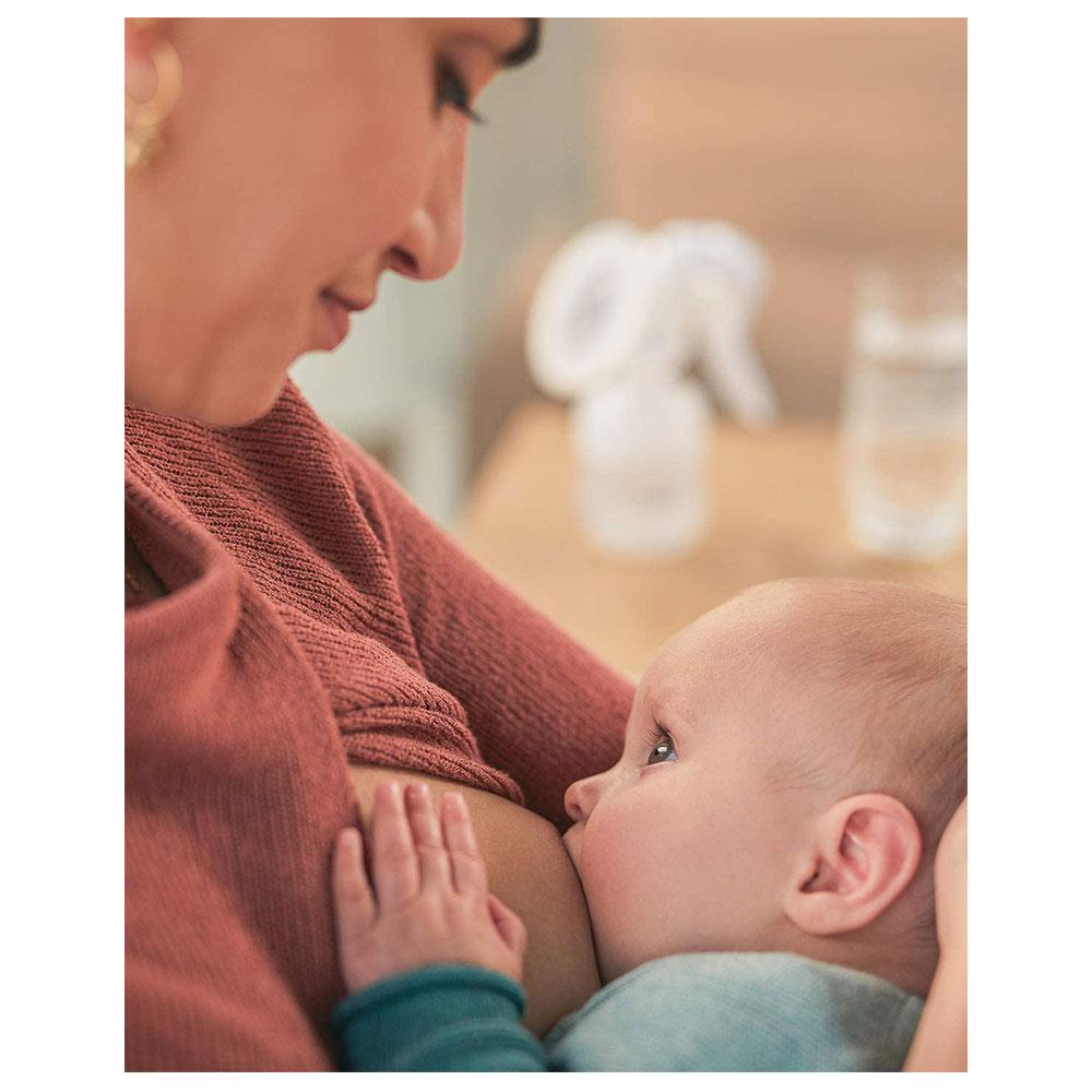 Philips Avent Manual Breast Pump And 120ml Bottle With 0m+ Nipple Kit - White