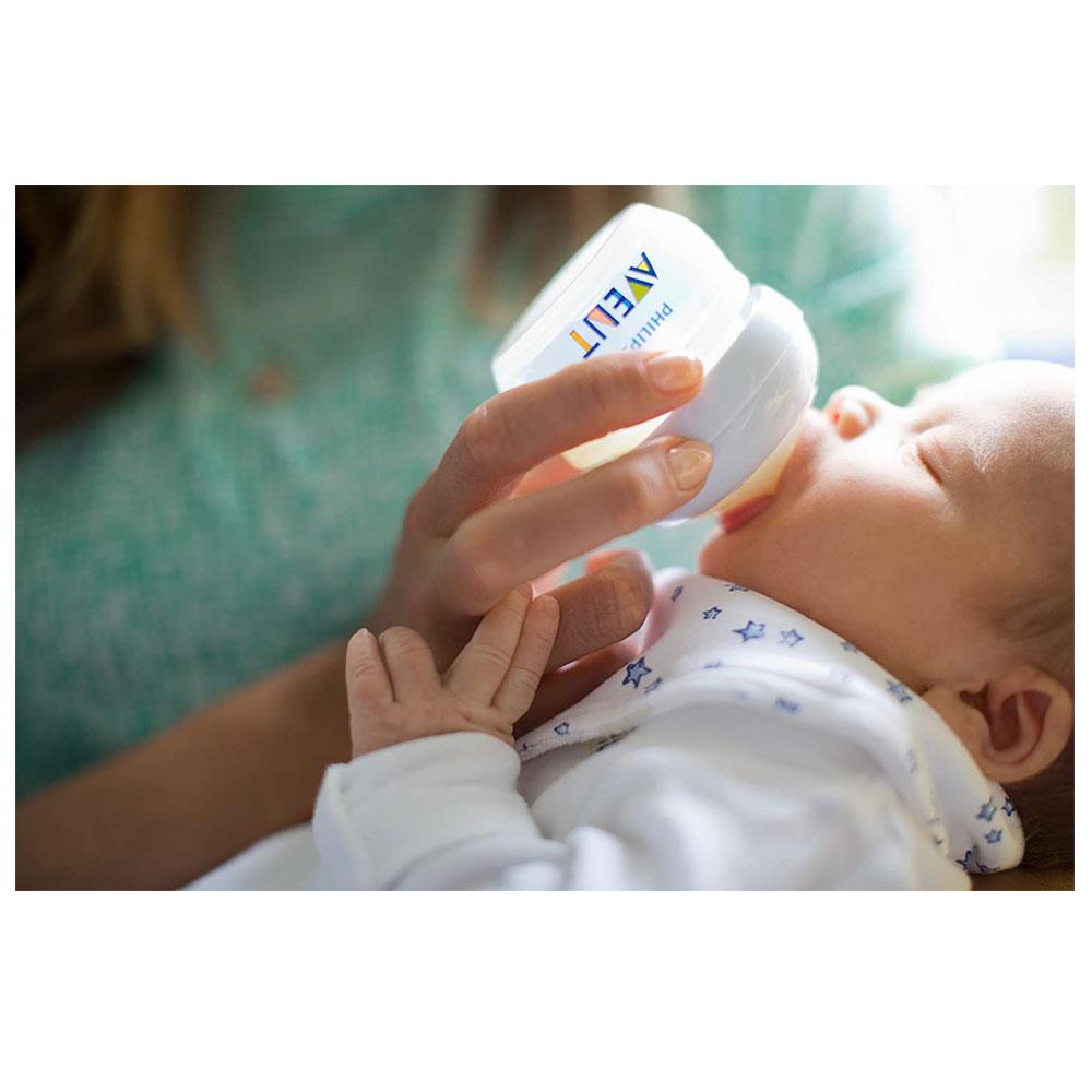 Philips Avent Natural Newborn Baby Feeding Bottle 2 x 125 ml/4oz 0-12 Months - Transparent