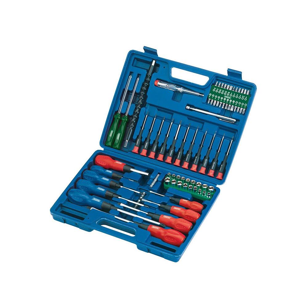 Draper 70-Piece Screwdriver, Socket and Bit Set Main image