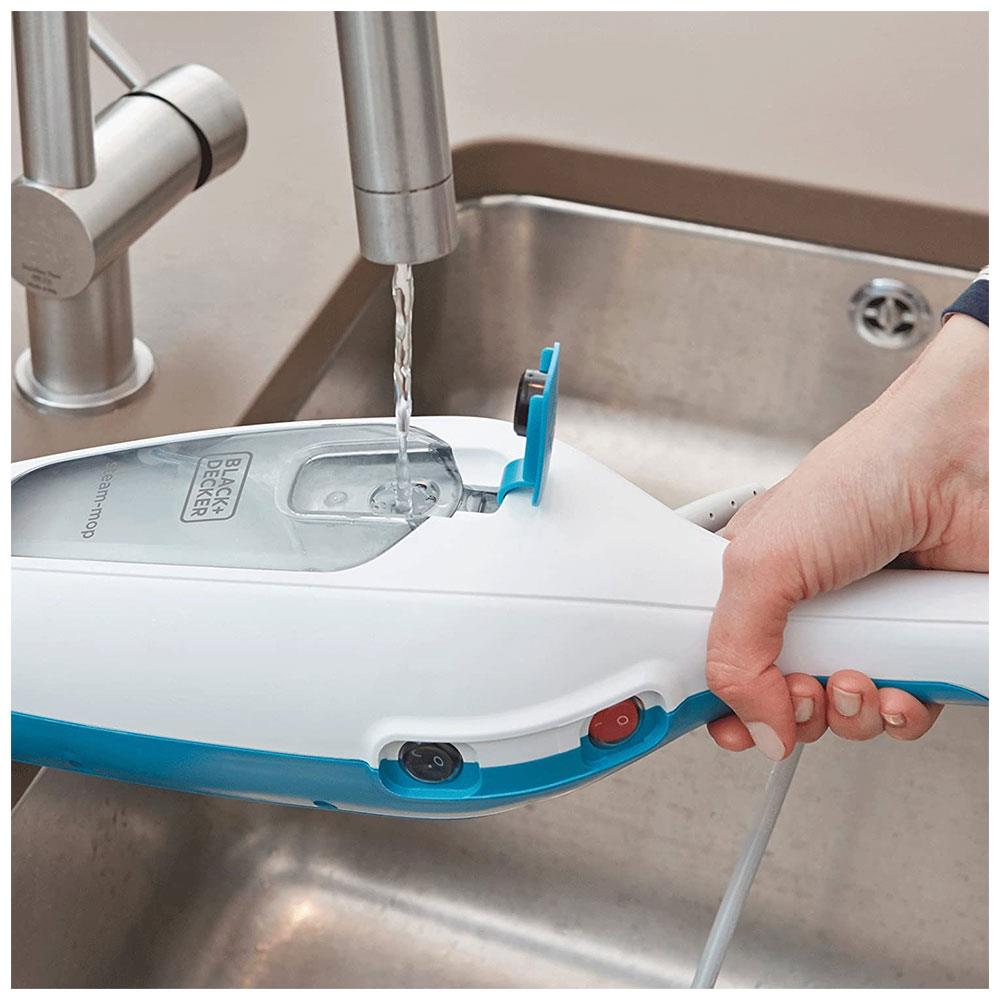 Black & Decker Basic Steam Mop All Sealed Hard Floors 1300W  380ml Tank Capacity 240V