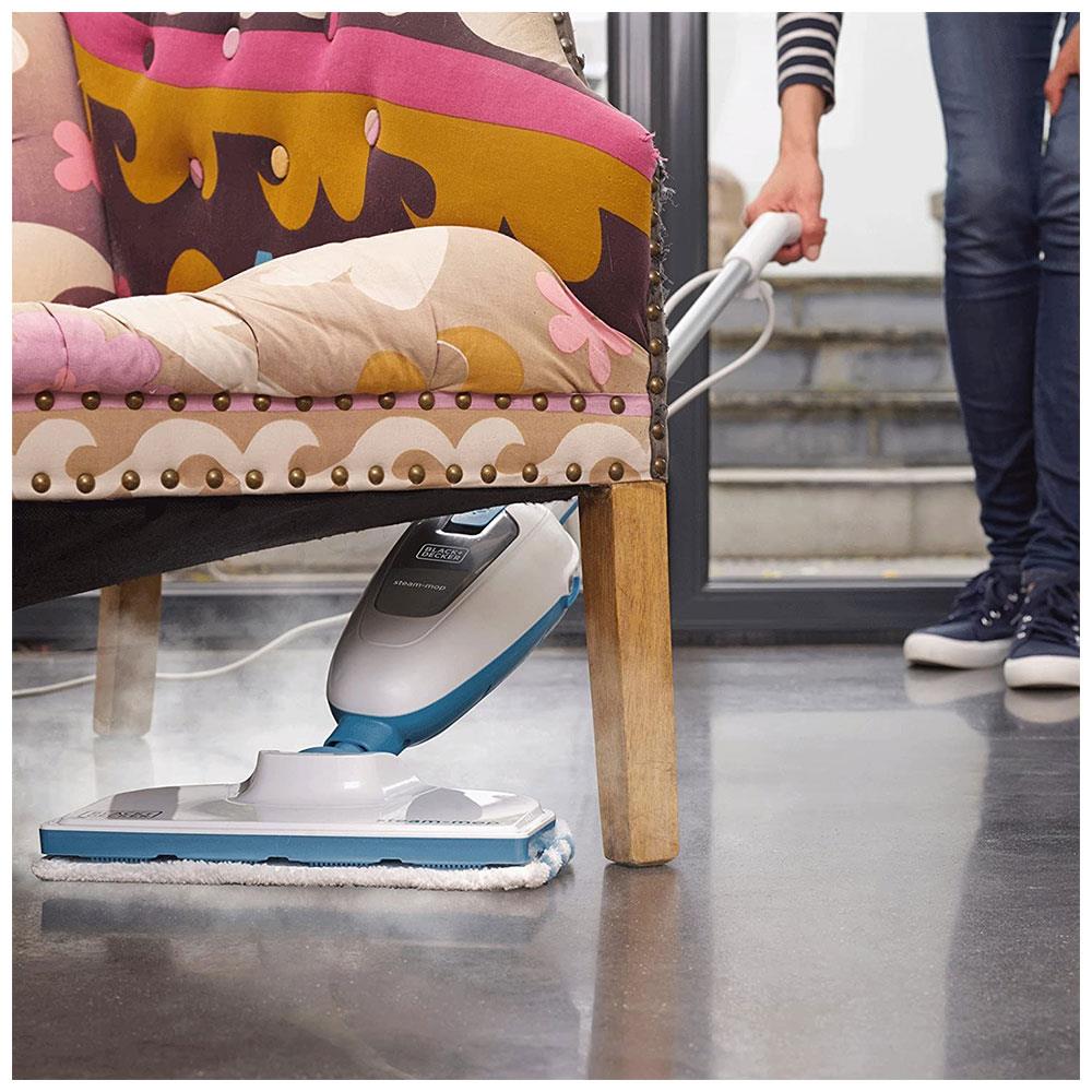Black & Decker Basic Steam Mop All Sealed Hard Floors 1300W  380ml Tank Capacity 240V