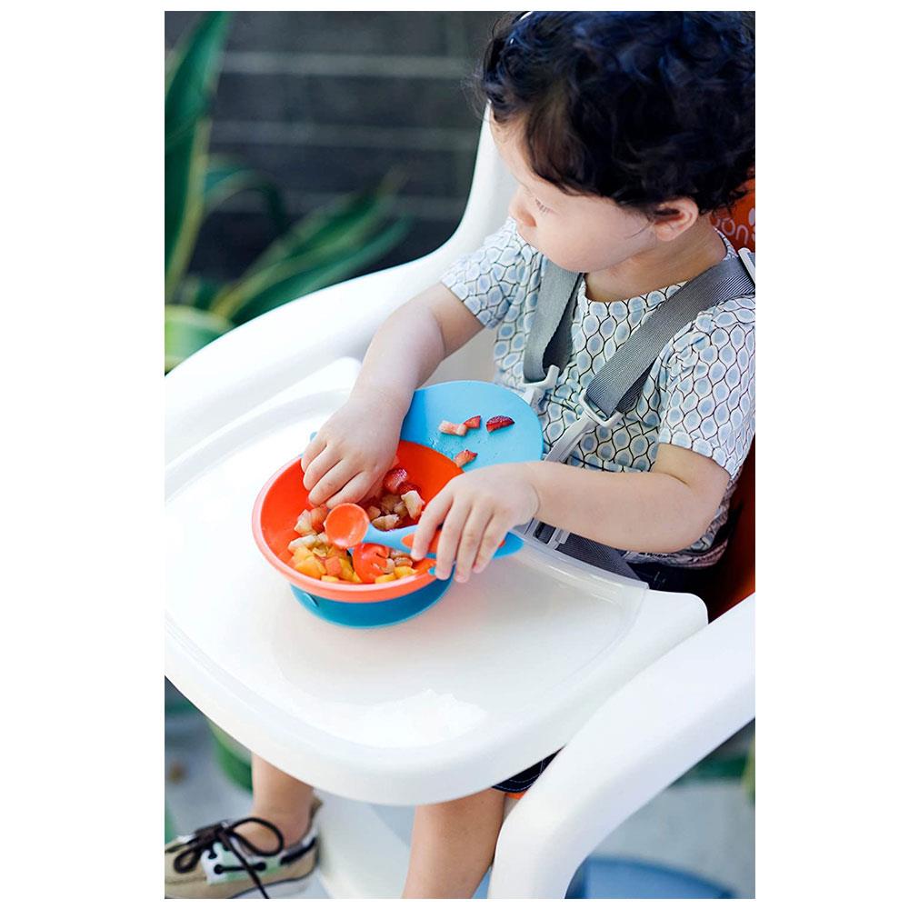 Tomy Boon CATCH Baby Feeding Bowl With Spill Catcher - Blue/Green