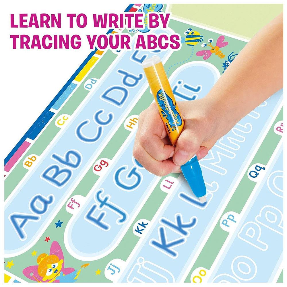 Tomy Aquadoodle My ABC Doodle Large Water Doodle Mat No Mess Colouring And Drawing Game - Multicolour