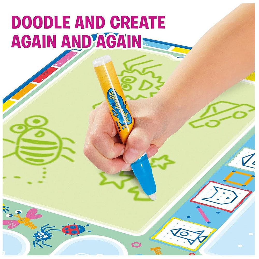 Tomy Aquadoodle My ABC Doodle Large Water Doodle Mat No Mess Colouring And Drawing Game - Multicolour