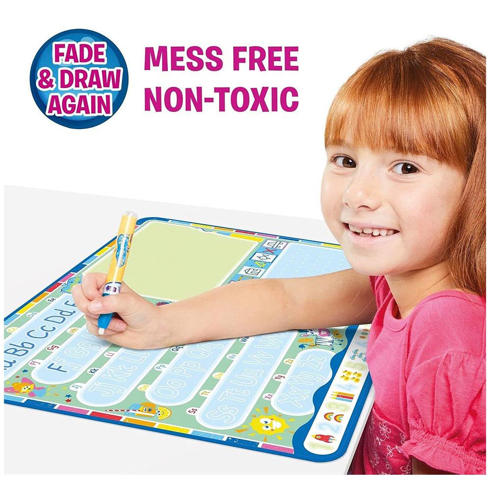 Tomy Aquadoodle My ABC Doodle Large Water Doodle Mat No Mess Colouring And Drawing Game - Multicolour