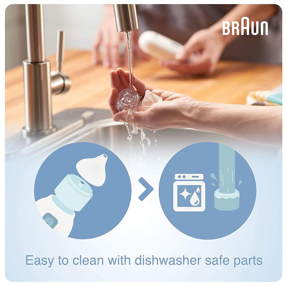 Braun Nasal Aspirator Clear Stuffy Noses Quickly & Gently. Electric nasal aspirator