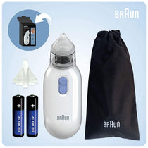 Braun Nasal Aspirator Clear Stuffy Noses Quickly & Gently. Electric nasal aspirator