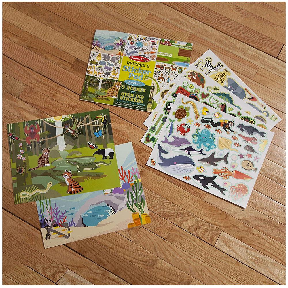 Melissa &Doug Habitats Reusable Sticker Pad (150 Stickers)