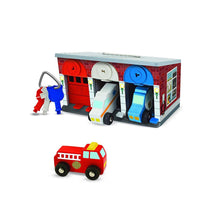 Melissa & Doug Keys & Cars Wooden Rescue Vehicle & Garage - Multicolor
