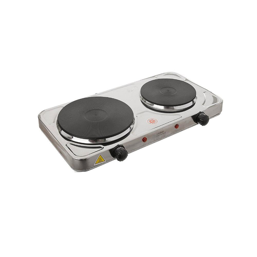 Lloytron Kitchen Perfected 2000W Double Hotplate - Stainless Steel Main image